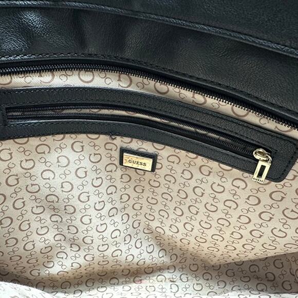 GUESS Factory Desire Logo-Embossed Carryall Black Bag - Picture 5 of 6